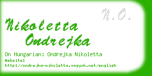 nikoletta ondrejka business card